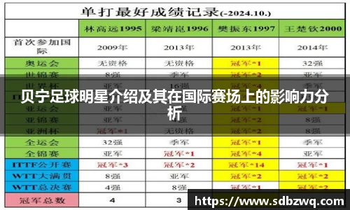 贝宁足球明星介绍及其在国际赛场上的影响力分析